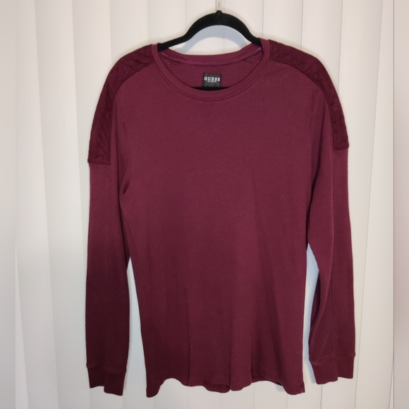 Guess Burgundy Long Sleeve Thermal Size XXL - Picture 1 of 3
